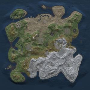 Thumbnail Rust Map: Procedural Map, Size: 3500, Seed: 432985597, 17 Monuments