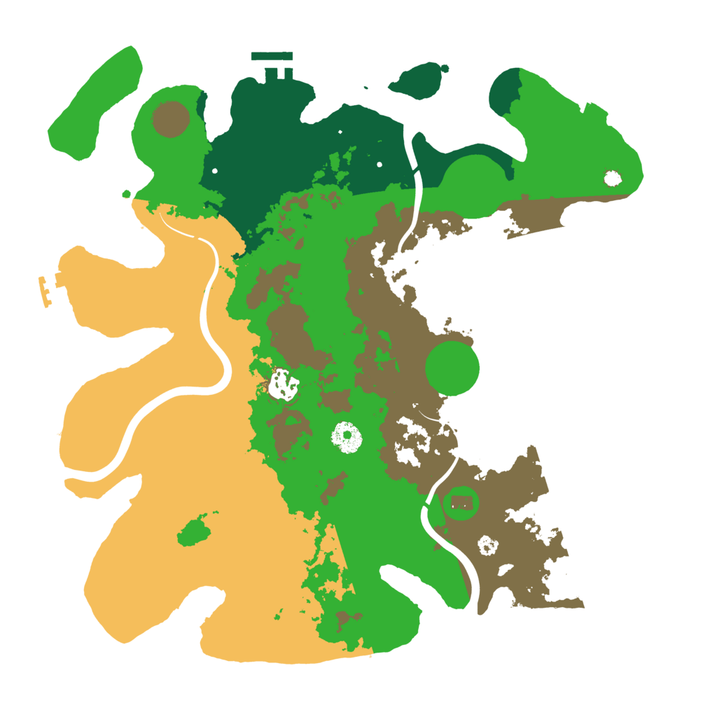 Biome Rust Map: Procedural Map, Size: 3500, Seed: 67104464