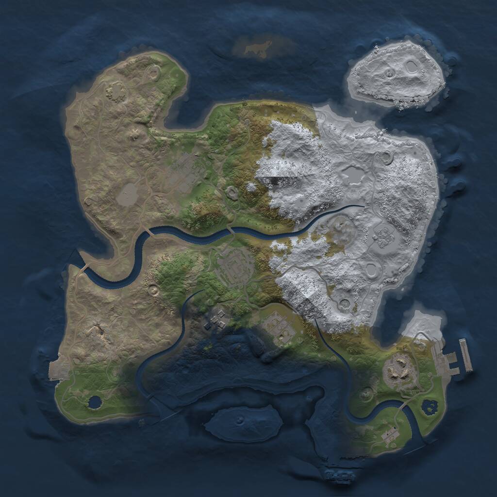 Rust Map: Procedural Map, Size: 3000, Seed: 1538007537, 11 Monuments