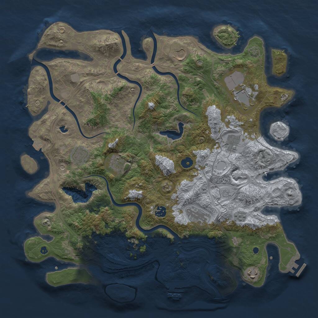 Rust Map: Procedural Map, Size: 4250, Seed: 781788262, 15 Monuments