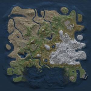 Thumbnail Rust Map: Procedural Map, Size: 4250, Seed: 781788262, 15 Monuments
