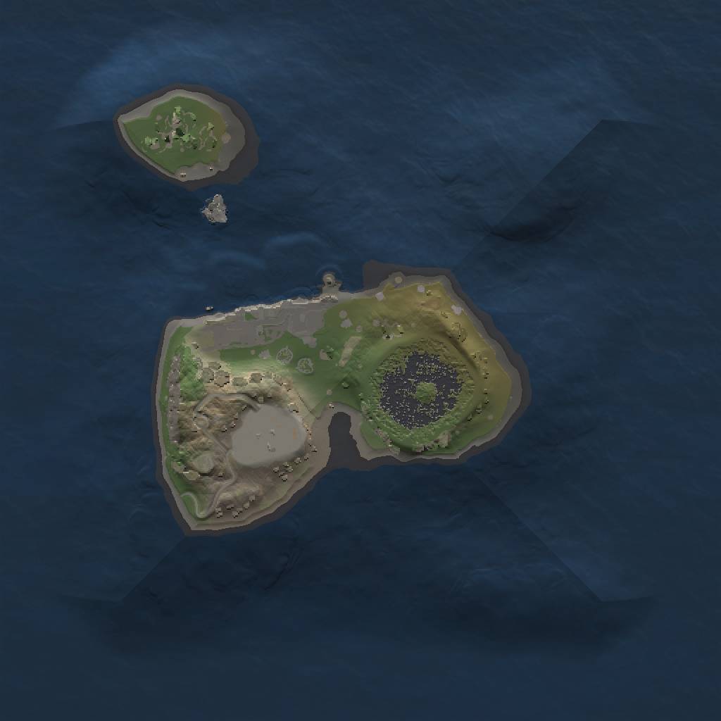 Rust Map: Procedural Map, Size: 1400, Seed: 3216, 4 Monuments