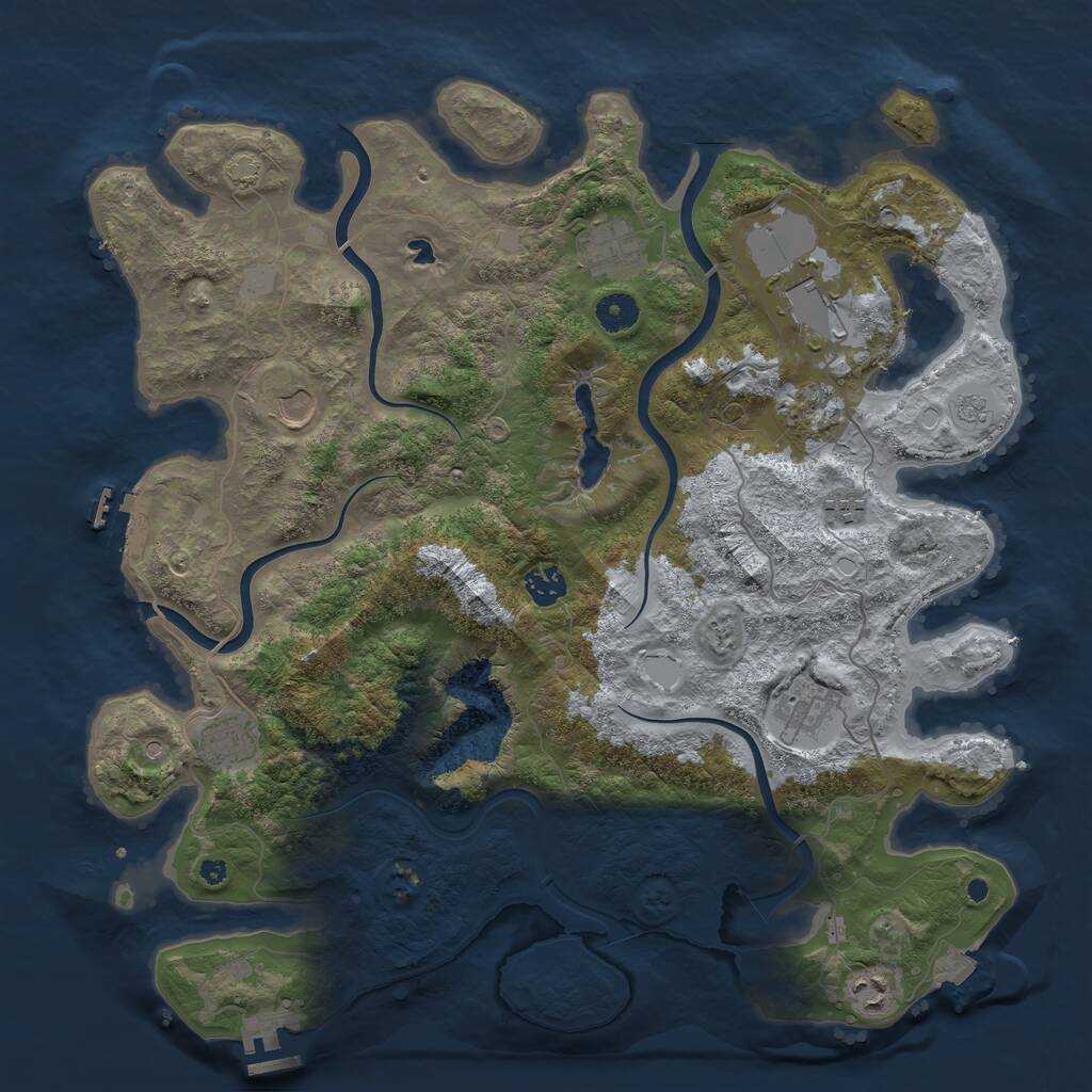 Rust Map: Procedural Map, Size: 4100, Seed: 65326, 15 Monuments