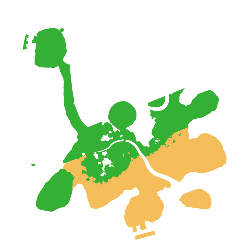 Biome Rust Map: Procedural Map, Size: 2500, Seed: 345143347