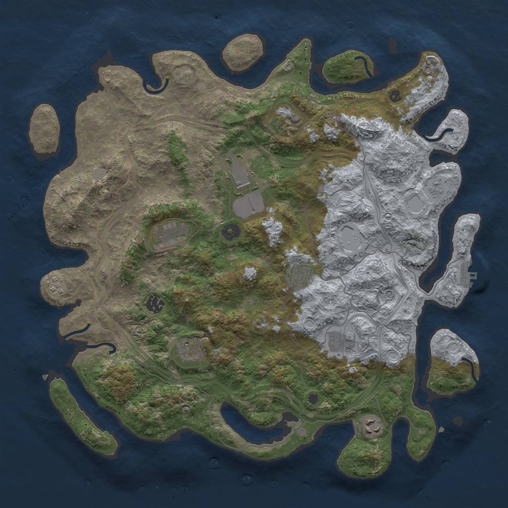 Rust Map: Procedural Map, Size: 4250, Seed: 2015494970, 15 Monuments