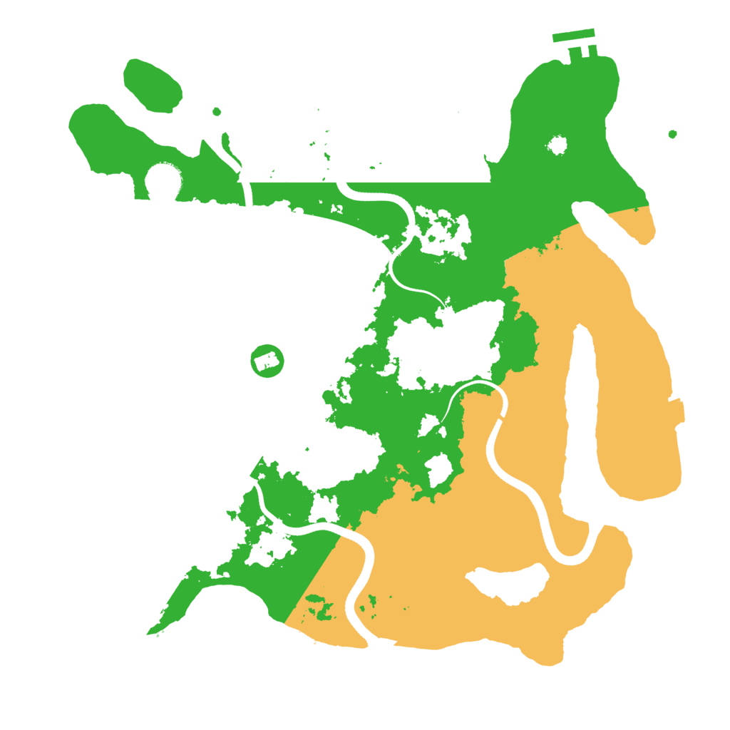 Biome Rust Map: Procedural Map, Size: 3500, Seed: 698440851