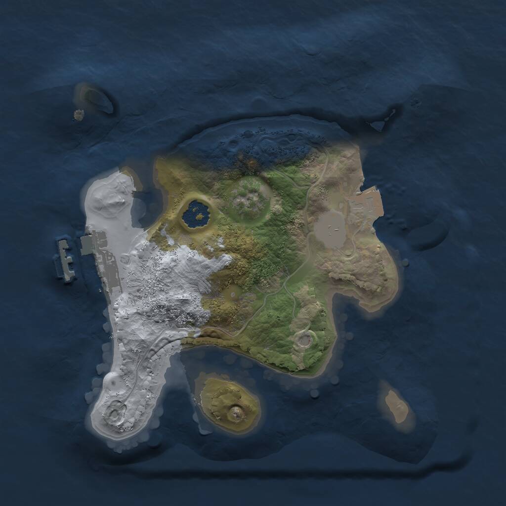 Rust Map: Procedural Map, Size: 1900, Seed: 23423423, 2 Monuments