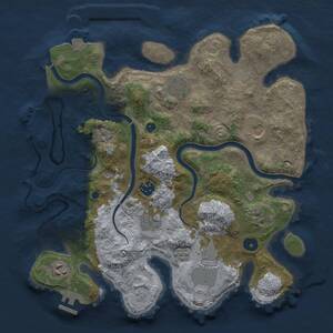 Thumbnail Rust Map: Procedural Map, Size: 3500, Seed: 81543469, 14 Monuments