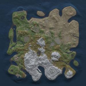 Thumbnail Rust Map: Procedural Map, Size: 3500, Seed: 81543469, 16 Monuments