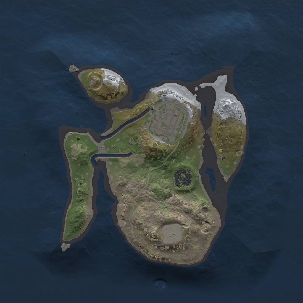 Rust Map: Procedural Map, Size: 1700, Seed: 666111, 4 Monuments