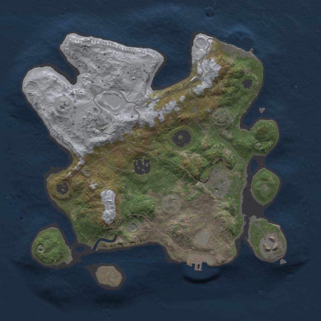 Rust Map: Procedural Map, Size: 2750, Seed: 1860875987, 12 Monuments