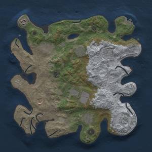 Thumbnail Rust Map: Procedural Map, Size: 3500, Seed: 840173094, 17 Monuments