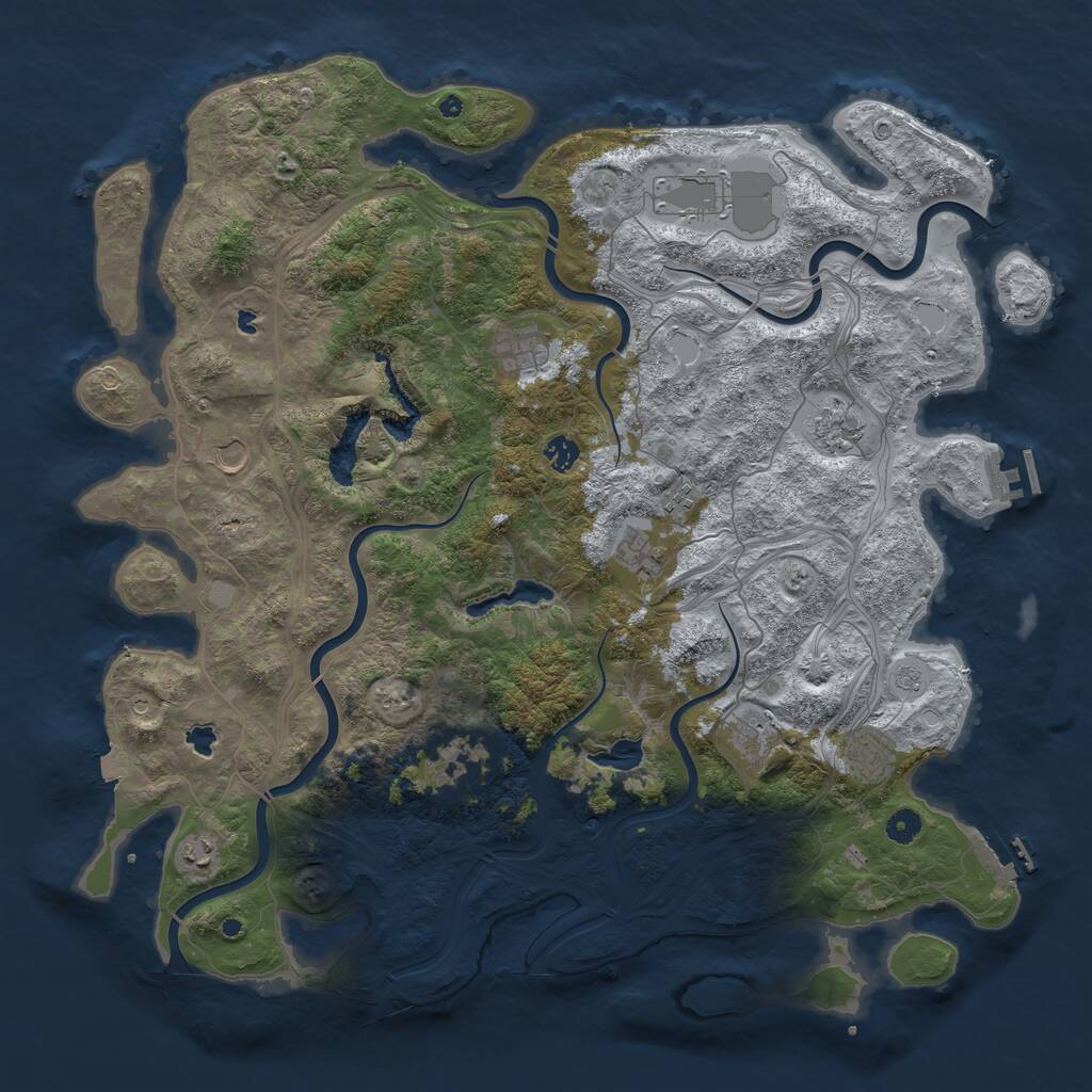 Rust Map: Procedural Map, Size: 4800, Seed: 3120312, 17 Monuments