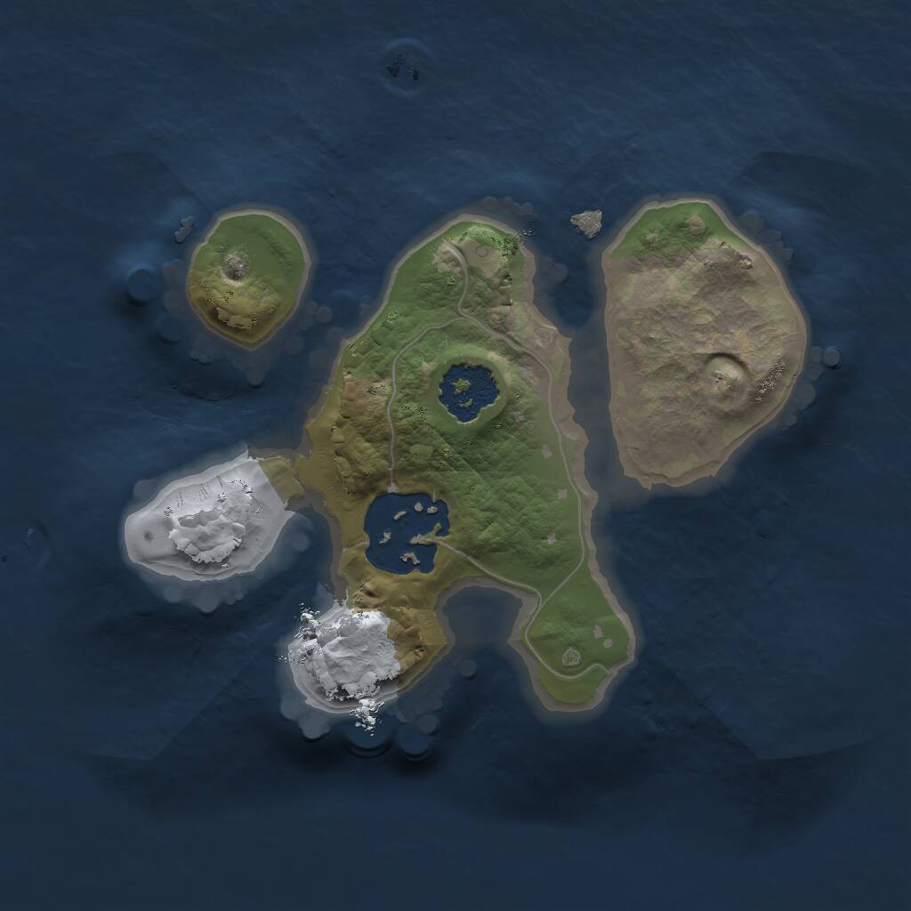 Rust Map: Procedural Map, Size: 1600, Seed: 1232131, 2 Monuments