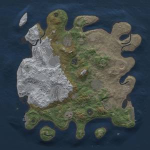 Thumbnail Rust Map: Procedural Map, Size: 3600, Seed: 74175787, 16 Monuments