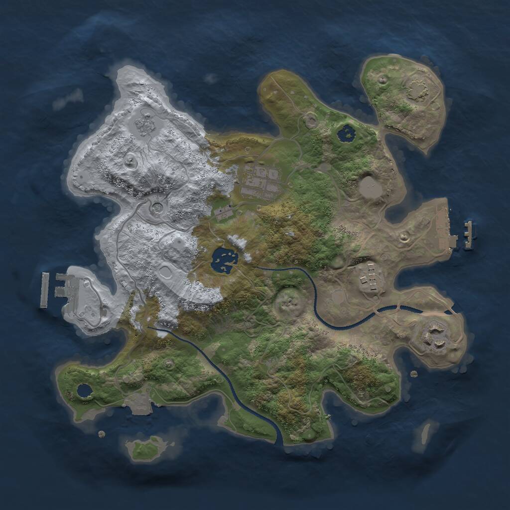 Rust Map: Procedural Map, Size: 2900, Seed: 955, 10 Monuments
