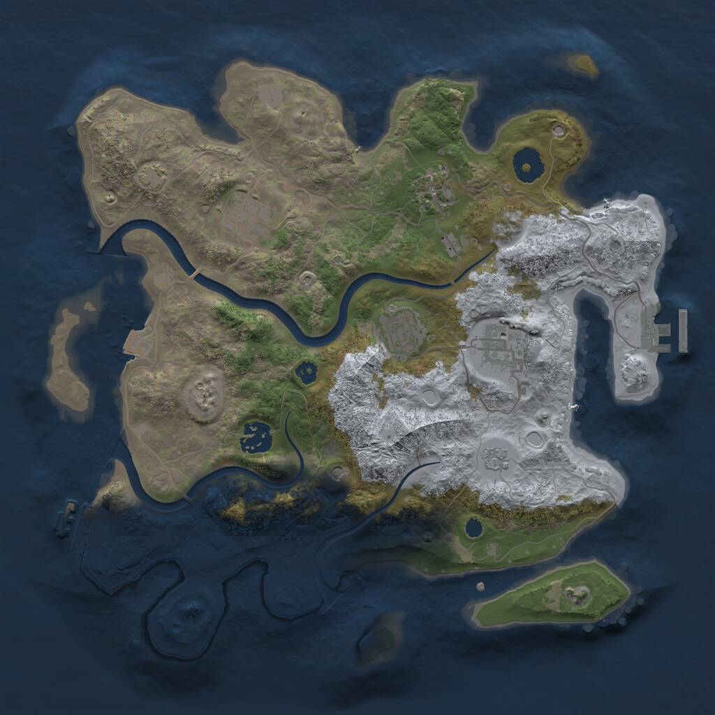 Rust Map: Procedural Map, Size: 3300, Seed: 362511083, 11 Monuments