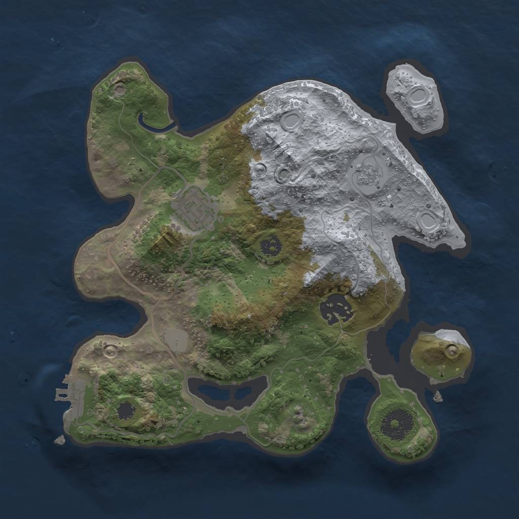 Rust Map: Procedural Map, Size: 2500, Seed: 89, 7 Monuments