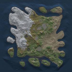 Thumbnail Rust Map: Procedural Map, Size: 3500, Seed: 76212734, 13 Monuments