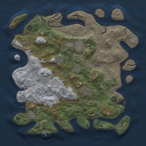 Thumbnail Rust Map: Procedural Map, Size: 4250, Seed: 9574, 16 Monuments