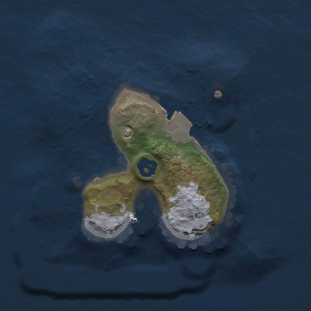 Rust Map: Procedural Map, Size: 1600, Seed: 3448, 1 Monuments