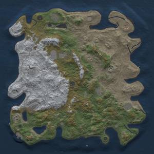 Thumbnail Rust Map: Procedural Map, Size: 4500, Seed: 54165, 18 Monuments