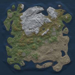 Thumbnail Rust Map: Procedural Map, Size: 4500, Seed: 20315550, 19 Monuments