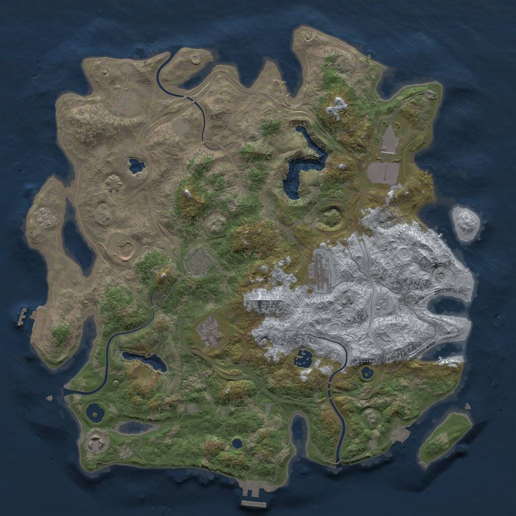Rust Map: Procedural Map, Size: 4250, Seed: 1431764995, 15 Monuments