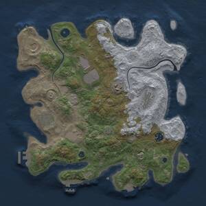 Thumbnail Rust Map: Procedural Map, Size: 3500, Seed: 1164768364, 14 Monuments