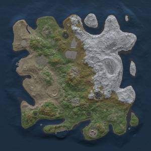 Thumbnail Rust Map: Procedural Map, Size: 3500, Seed: 1164768364, 15 Monuments