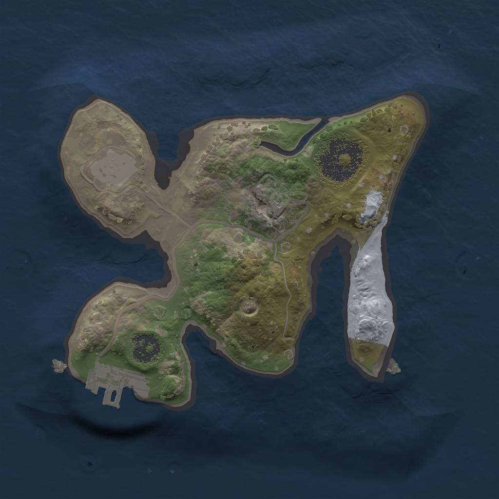 Rust Map: Procedural Map, Size: 1750, Seed: 573859219, 4 Monuments