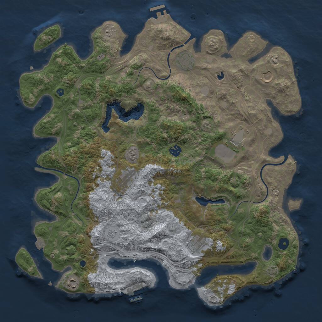Rust Map: Procedural Map, Size: 4250, Seed: 1536063618, 14 Monuments