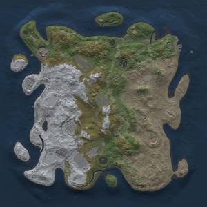 Thumbnail Rust Map: Procedural Map, Size: 3700, Seed: 504325012, 15 Monuments