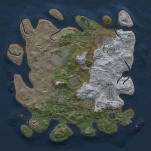 Thumbnail Rust Map: Procedural Map, Size: 3750, Seed: 988552211, 16 Monuments