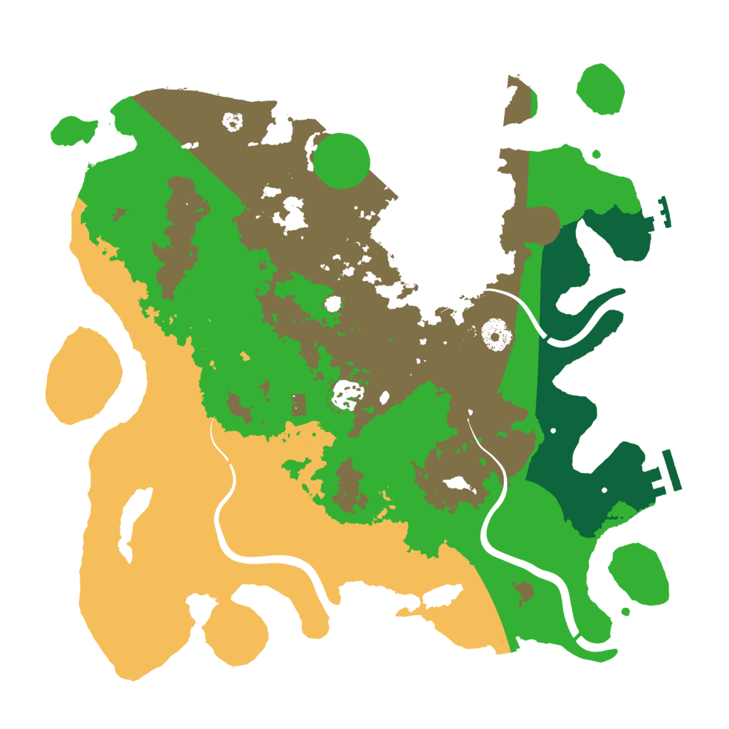 Biome Rust Map: Procedural Map, Size: 3500, Seed: 57042922