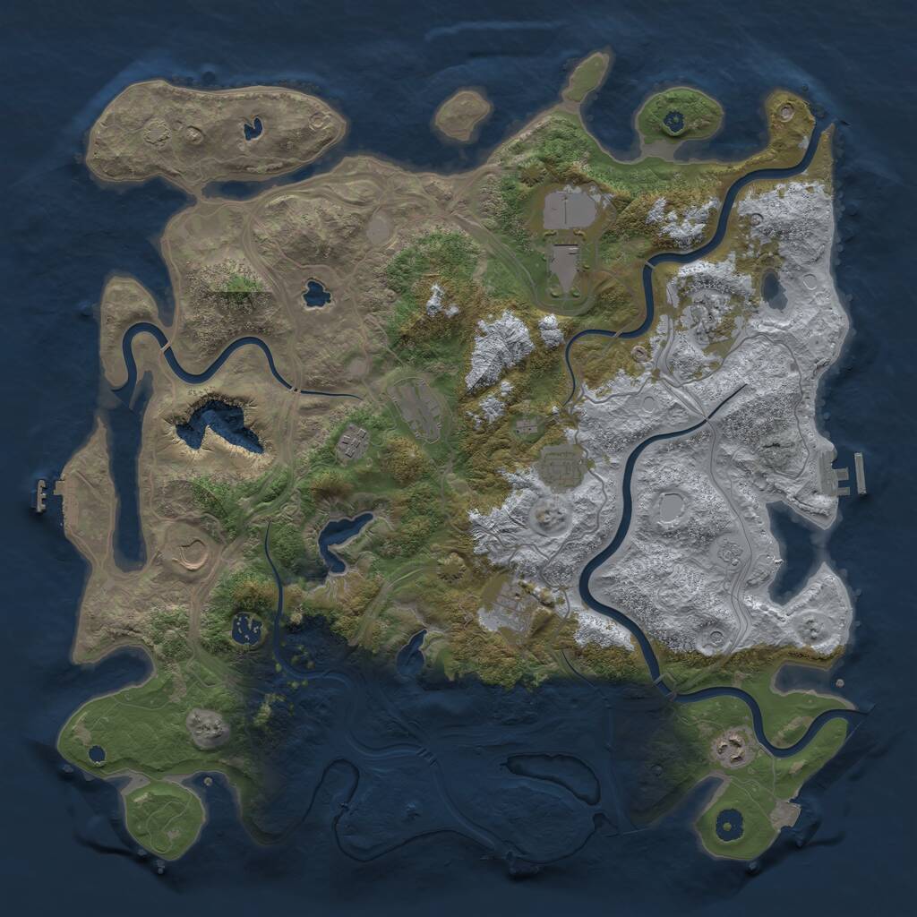 Rust Map: Procedural Map, Size: 4500, Seed: 782083522, 15 Monuments