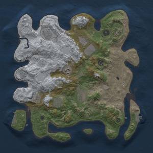 Thumbnail Rust Map: Procedural Map, Size: 3500, Seed: 596626868, 17 Monuments