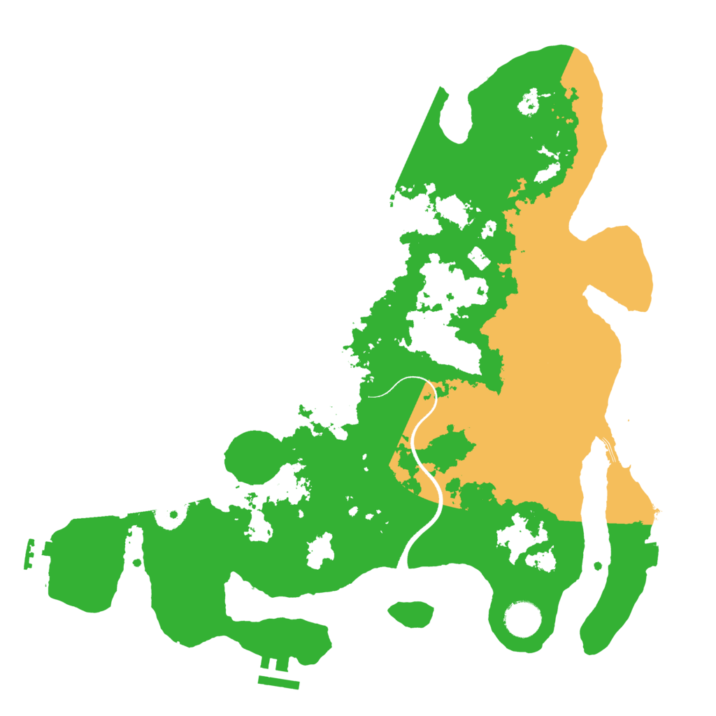 Biome Rust Map: Procedural Map, Size: 3500, Seed: 596626868