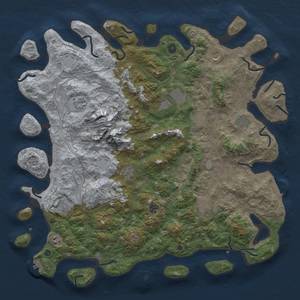 Thumbnail Rust Map: Procedural Map, Size: 5000, Seed: 215903224, 18 Monuments