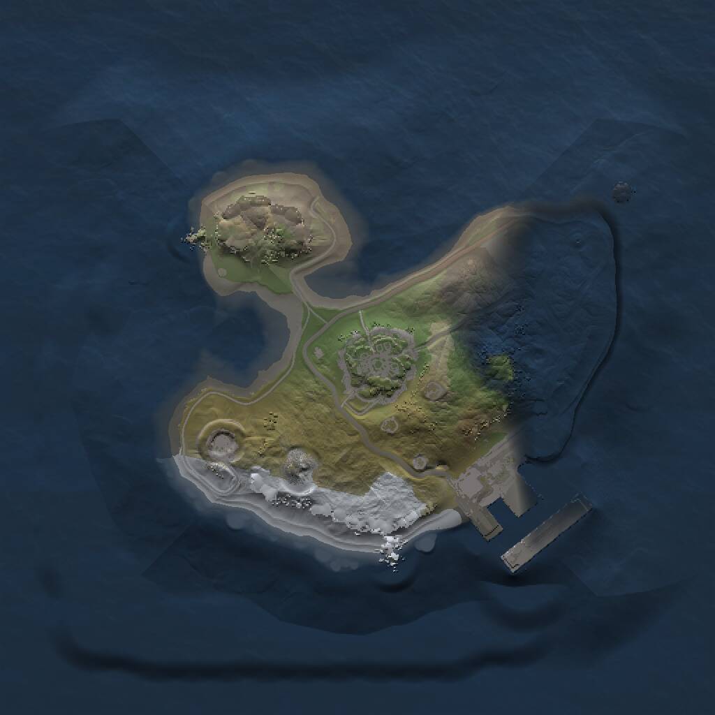 Rust Map: Procedural Map, Size: 1400, Seed: 22294, 3 Monuments