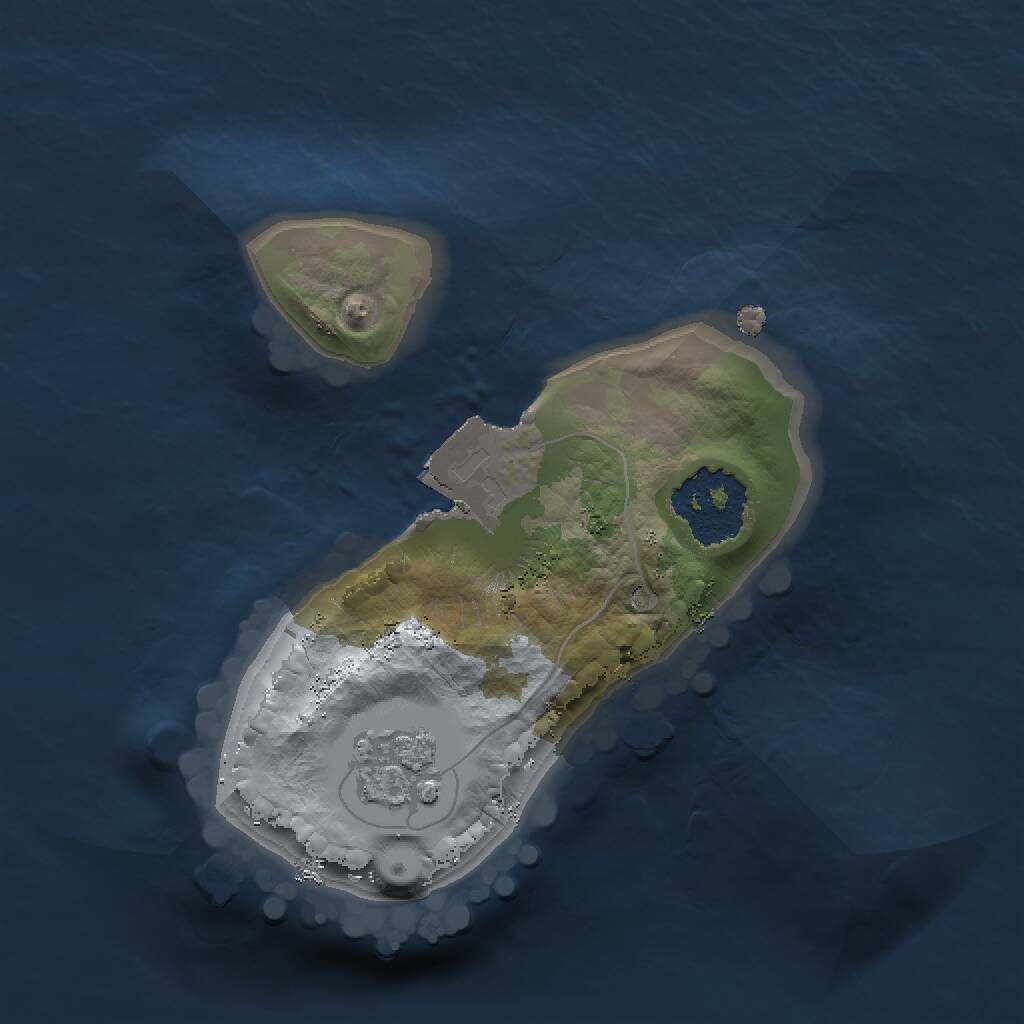 Rust Map: Procedural Map, Size: 1390, Seed: 69699, 2 Monuments