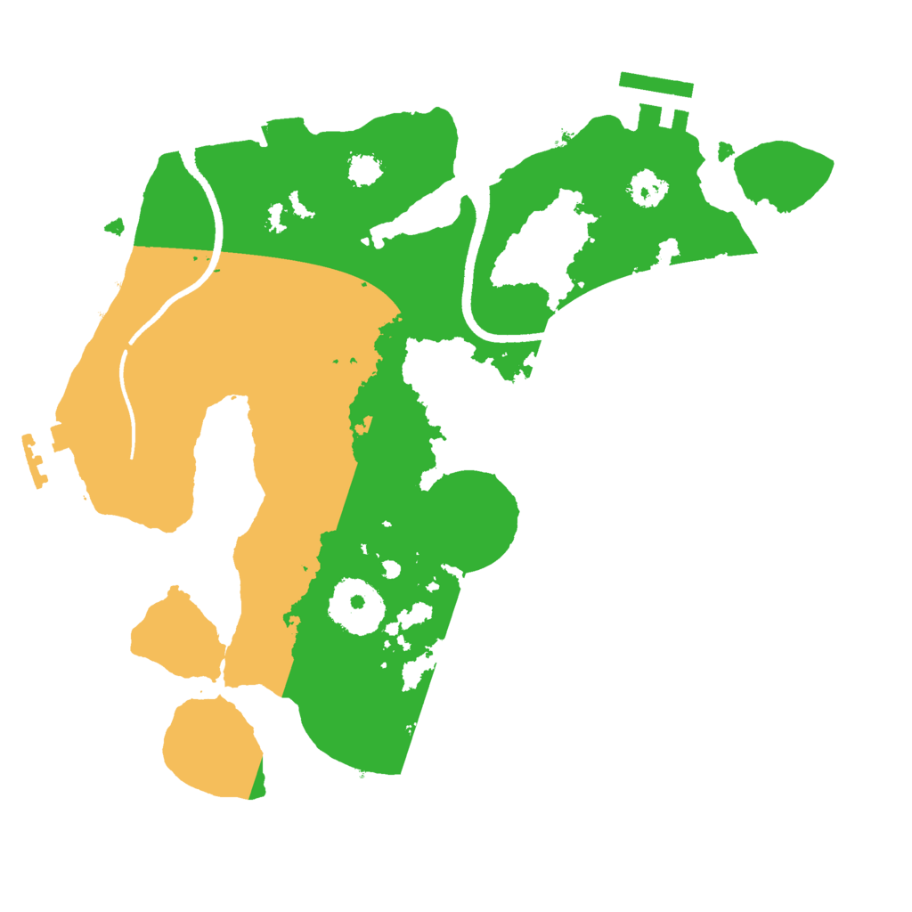 Biome Rust Map: Procedural Map, Size: 2500, Seed: 136666478