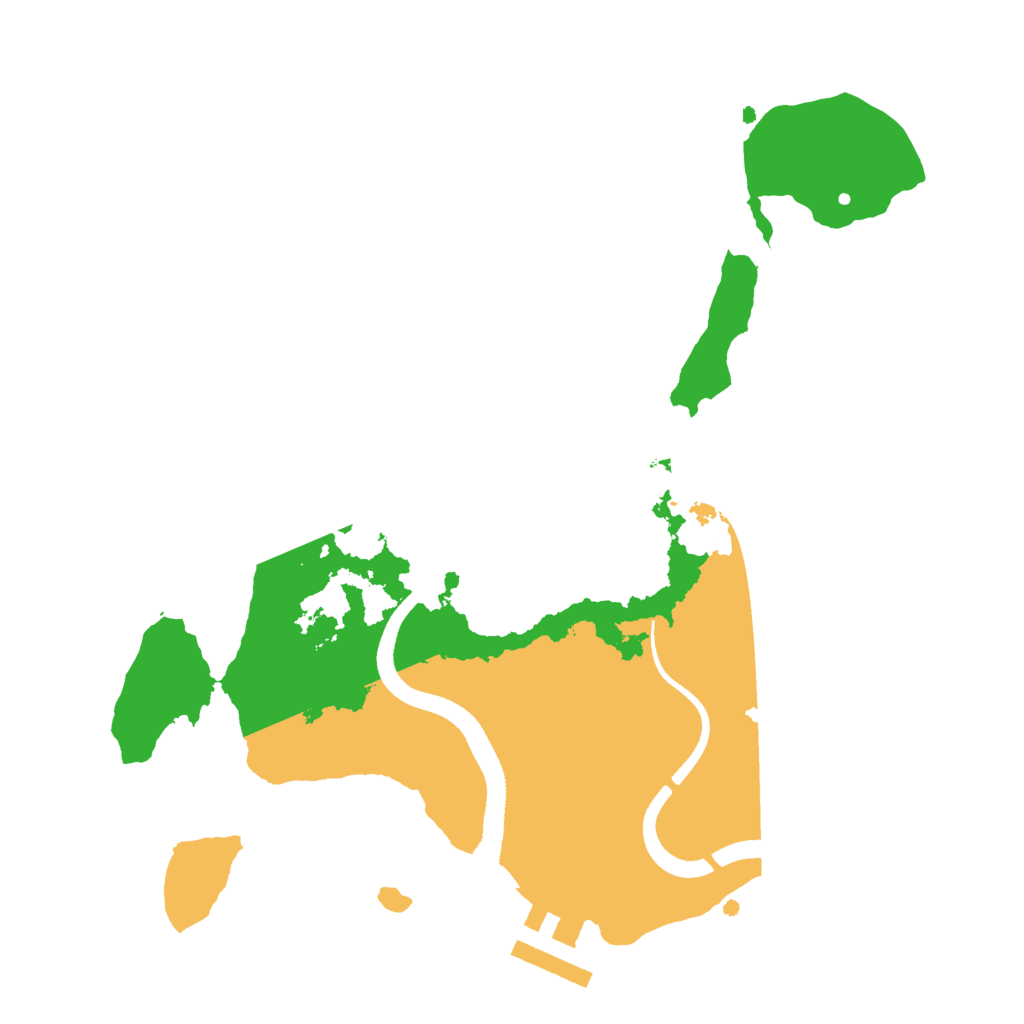 Biome Rust Map: Procedural Map, Size: 2500, Seed: 22686