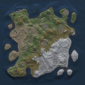 Thumbnail Rust Map: Procedural Map, Size: 3500, Seed: 3850, 16 Monuments