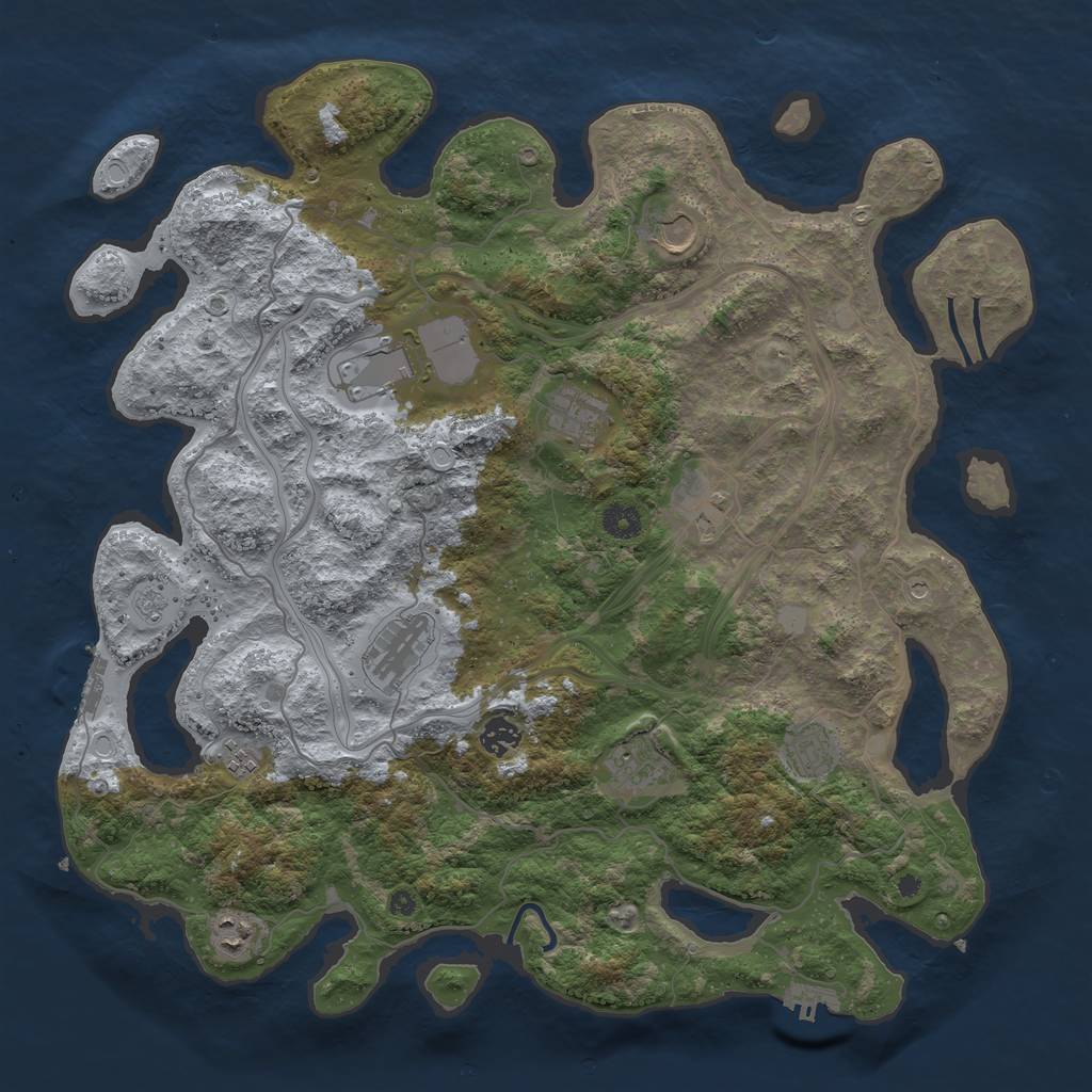 Rust Map: Procedural Map, Size: 4250, Seed: 31223, 17 Monuments