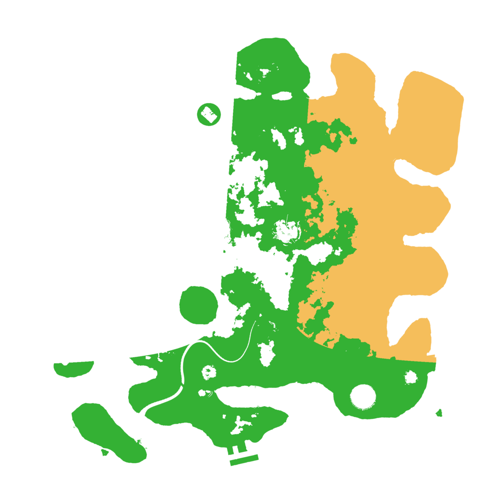 Biome Rust Map: Procedural Map, Size: 3500, Seed: 166982590