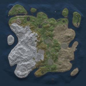 Thumbnail Rust Map: Procedural Map, Size: 3500, Seed: 700885897, 15 Monuments