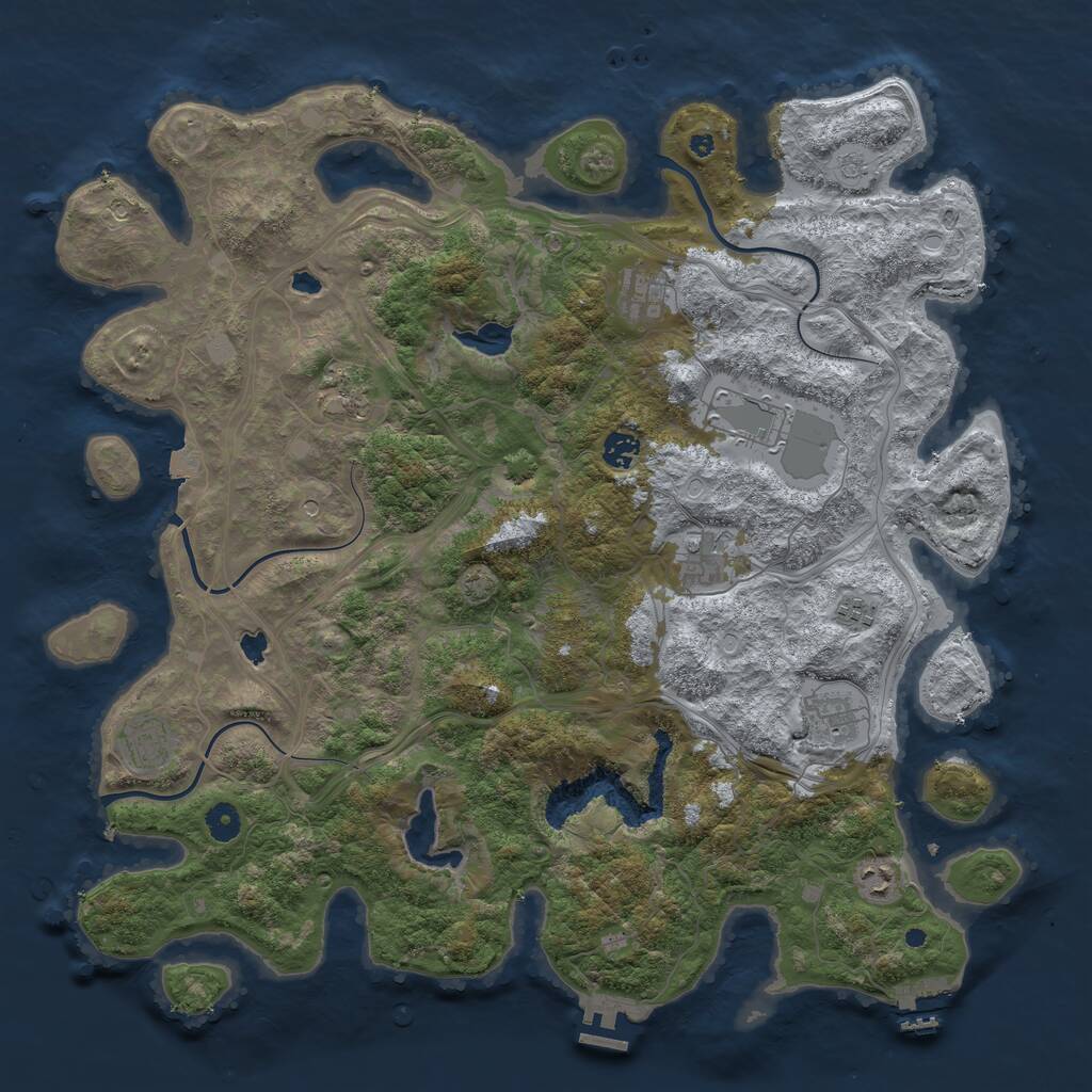Rust Map: Procedural Map, Size: 4500, Seed: 223187321, 15 Monuments