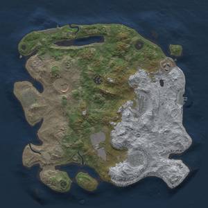 Thumbnail Rust Map: Procedural Map, Size: 3500, Seed: 999027907, 16 Monuments