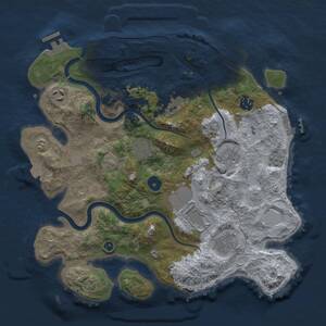 Thumbnail Rust Map: Procedural Map, Size: 3500, Seed: 999027907, 14 Monuments